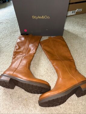 Style & Co. Riding style  Boots in sweet maple Brown
